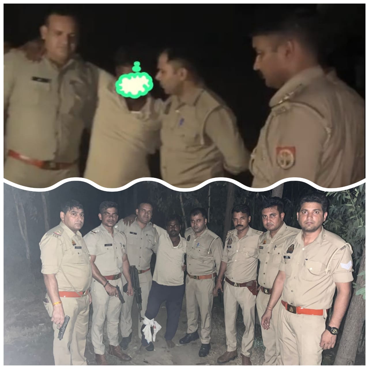 Police team comes face to face with a history sheeter criminal: थाना गंगौह इंस्पेक्टर एचएनसिंह व उनकी पुलिस टीम का हिस्ट्रीशीटर बदमाश का आमना सामना