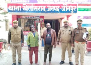 Thana khetasarai:? पुलिस टीम द्वारा गैर इरादतन हत्या के वांछित 02 अभियुक्तों को किया गया गिरफ्तार।