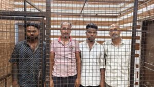 Thana line bajar police dwara:चोरी की योजना बनाते हुए 04 अभियुक्तो किया गया गिरफ्तार