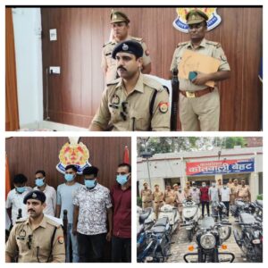 The weapons were recovered : DIG अभिषेक सिंह के निर्देशन में बेहट पुलिस ने लोन धोखाधड़ी गिरोह पकड़ा, 15 बाइक, हथियार बरामद किए ?