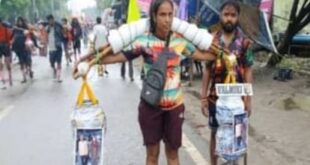 shoulders bowed with urn : सास-ससुर के लिए कांवड़ लेकर आई शबनम,गंगाजल कलश से झुके कंधे ?