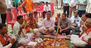 Officers and members : रेडक्रॉस भवन भूमि पूजन में अधिकारियों और सदस्यों की भागीदारी, दो मंजिला भवन बनेगा ?