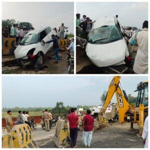 There was a long jam : बिहारीगढ़ में तेज रफ्तार स्विफ्ट कार पलटी, चार शराबी युवक घायल, लंबा जाम लगा ?