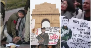 Air pollution in Delhi : दिल्ली में वायु प्रदूषण विरोध प्रदर्शन में चिली स्प्रे और माडवी हिडमा-समर्थन के पोस्टर्स ने बिगाड़ा प्रोटेस्ट का मकसद ?