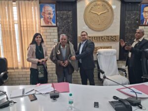 As instructed : जिलाधिकारी के निर्देशानुसार अपर जिलाधिकारी (वित्त एवं राजस्व) की अध्यक्षता में पेंशनर्स दिवस का आयोजन ?