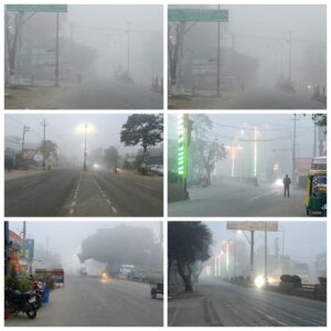 Temperature 8°C, dense fog : सहारनपुर में ठंडी सुबह, तापमान 8°C, घना कोहरा, दृश्यता शून्य, सफेद धुंध ने शहर ढका ?