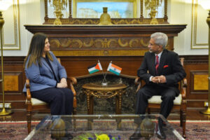 Gaza peace plan : डॉ. एस. जयशंकर की फिलिस्तीन की विदेश मंत्री से मुलाकात : गाजा शांति योजना पर चर्चा हुई