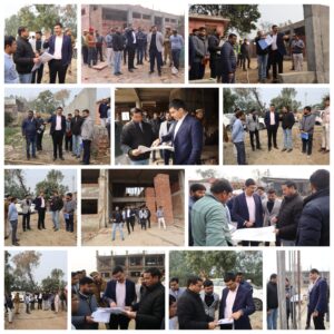 A site inspection was conducted : ज़िलाधिकारी ने माँ शाकंभरी देवी धाम में पर्यटन विकास परियोजनाओं का स्थलीय निरीक्षण किया ?