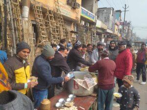 A grand feast was organized : महाकवि महात्मा शेढू सिंह महाराज की छतरी पर मकर संक्रांति के अवसर पर भव्य भंडारे का आयोजन