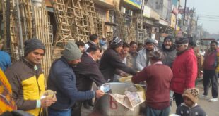 A grand feast was organized : महाकवि महात्मा शेढू सिंह महाराज की छतरी पर मकर संक्रांति के अवसर पर भव्य भंडारे का आयोजन