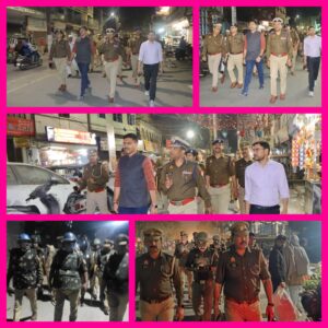 Foot march continues : सहारनपुर कानून व्यवस्था एवम सुरक्षा के दृष्टिगत जनपद भर में शांति व्यवस्था बनी रही रहे,पुलिस का पैदल मार्च जारी