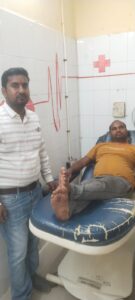 Voluntary blood donation : “रक्तदान महादान” अभियान से प्रेरित होकर युवक ने किया स्वैच्छिक रक्तदान