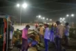 There was a long traffic jam : उपेडा फ्लाईओवर के पास सब्जी से भरी गाड़ी पलटी, हाईवे पर लंबा जाम लगा