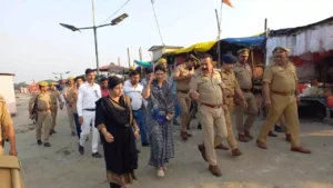 The District Magistrate of Brijghat : ज्येष्ठ गंगा दशहरा स्नान पर्व की तैयारियों को लेकर बृजघाट का जिलाधिकारी व एसपी ने किया निरीक्षण