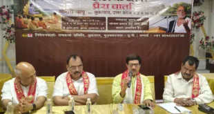 Grand Welcome : शुकतीर्थ में गूंजा आध्यात्मिक स्वर, मुरारी बापू का हुआ भव्य स्वागत