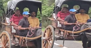 They arrived in a horse-drawn buggy : ईंधन बचत संदेश के साथ धामपुर विधायक अशोक राणा का अनोखा अंदाज, घोड़ा बुग्गी पर पहुंचे