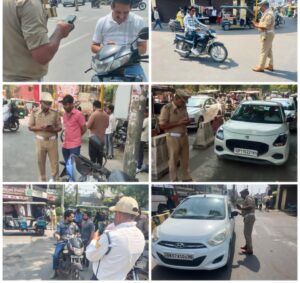 Heavy Fine : सहारनपुर में यातायात नियमों के उल्लंघन पर सख्त कार्रवाई, 922 चालान कर वसूला गया भारी जुर्माना