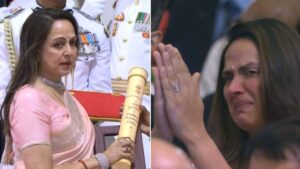 Aahana Deol : पद्म विभूषण सम्मान के दौरान धर्मेंद्र की याद में भावुक हुईं हेमा मालिनी और अहाना देओल