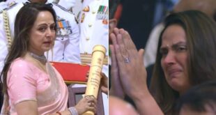 Aahana Deol : पद्म विभूषण सम्मान के दौरान धर्मेंद्र की याद में भावुक हुईं हेमा मालिनी और अहाना देओल