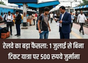 Fine doubled : 1 जुलाई से रेलवे में बिना टिकट यात्रा पर सख्ती, जुर्माना दोगुना और नियम हुए कठोर