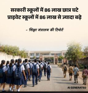 Parents' preference : UDISE रिपोर्ट में खुलासा, सरकारी स्कूलों में घटे छात्र, निजी विद्यालयों की ओर बढ़ा अभिभावकों का रुझान
