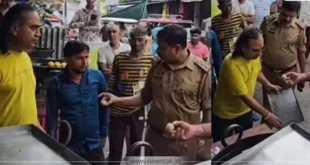 Silver work : अधिकारियों के सामने दुकानदार ने सिल्वर वर्क लगी मिठाई खाने से किया इनकार, सैंपल जांच के लिए भेजा ?