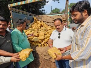 Traders and farmers : मुजफ्फरनगर नवीन मंडी में नए गुड़ की आवक शुरू, 2100 रुपये प्रति मन खुला भाव, व्यापारियों-किसानों में उत्साह