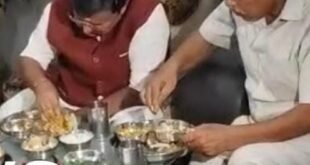 Ate the meal while seated : सहारनपुर में नितिन नबीन ने संत रविदास मंदिर में किए दर्शन, दलित बूथ अध्यक्ष के घर जमीन पर बैठकर किया भोजन