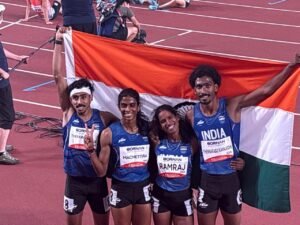 Glorious history : भारत के लिए सिल्वर मेडल! मिक्स्ड 4x400 मीटर रिले में पूवम्मा, विशाल टी.के., विथ्या रामराज और मनु टी.एस. ने रचा शानदार इतिहास