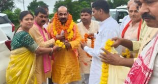 Ceremony organized : भाजपा जिला प्रभारी संत विलास शिवहरे के प्रथम आगमन पर कार्यकर्ताओं ने किया भव्य स्वागत समारोह आयोजित