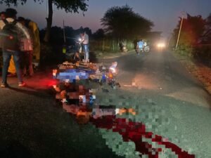 Horrific road accident : बांदकपुर के पास भीषण सड़क हादसा, बिना हेलमेट बाइक सवार युवक की मौत